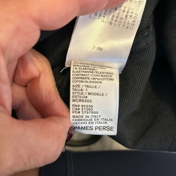 Standard James Perse Linen/Cotton Racerback Romper Black - Picture 8 of 9